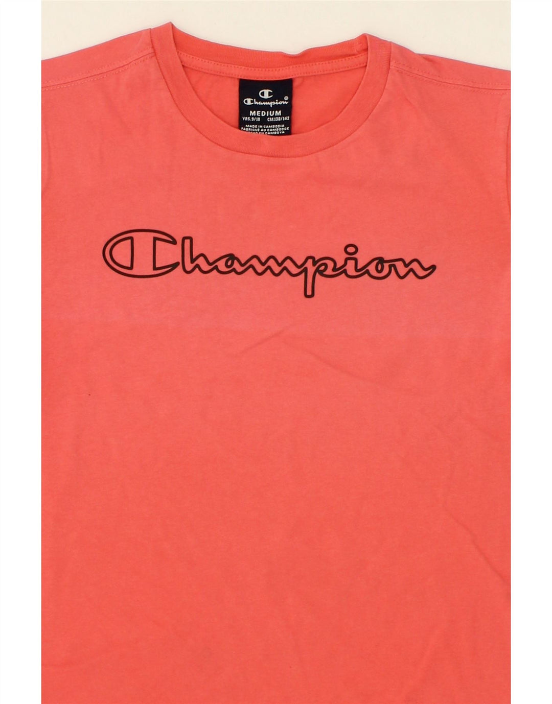 CHAMPION Girls Graphic T-Shirt Top 9-10 Years Medium Red Vintage Champion and Second-Hand Champion from Messina Hembry 