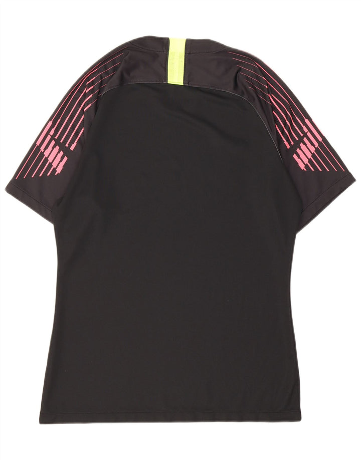 Nike Herre Dri Fit T-shirt Top Stor sort stribet polyester