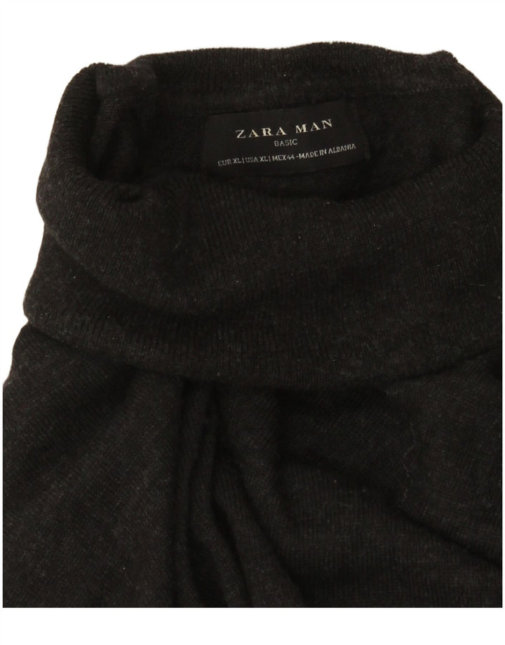 Zara Herre Rullehalstrøje XL Sort