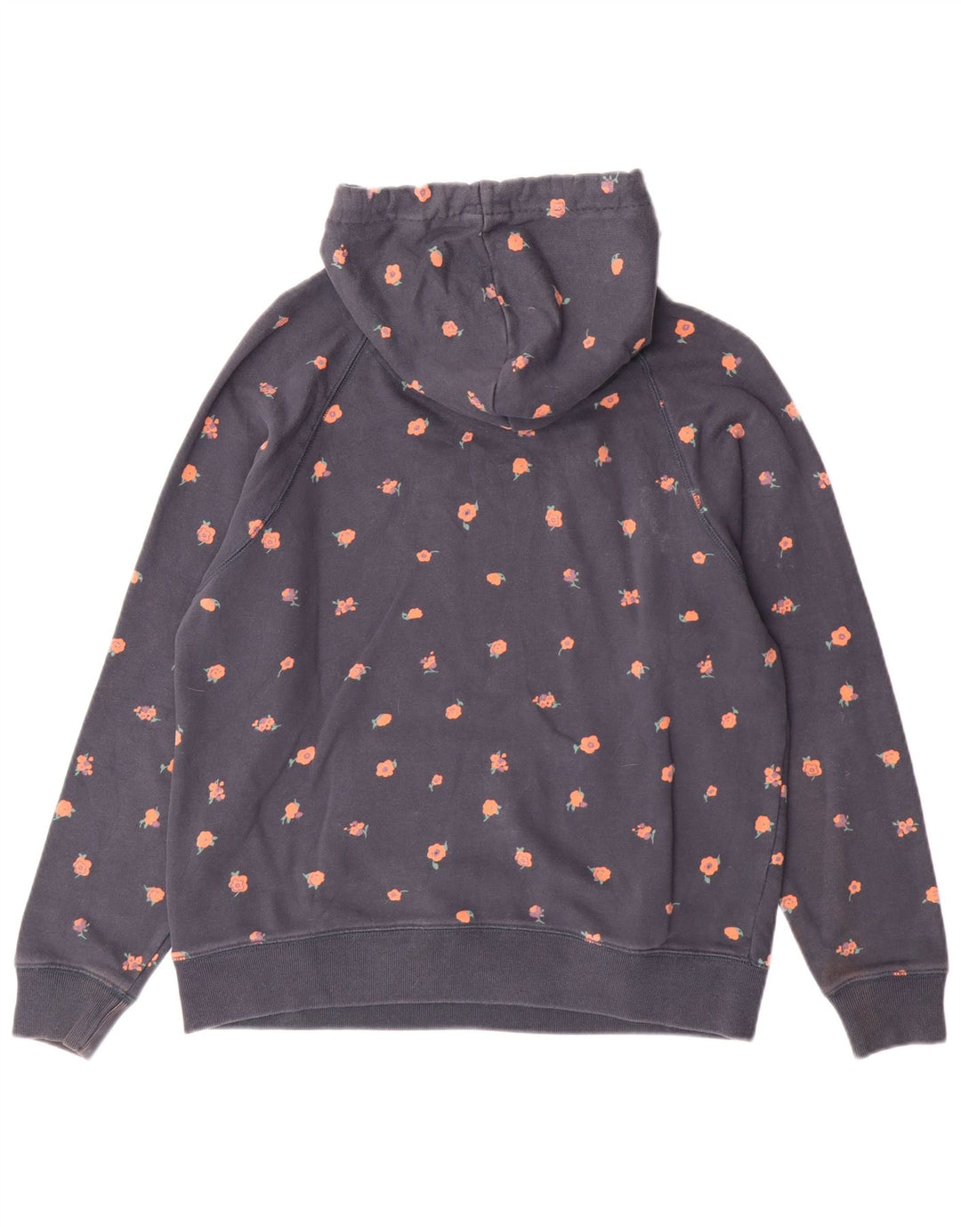 Jack Wills Grafisk hættetrøje til kvinder UK 12 Mellem marineblå bomuld