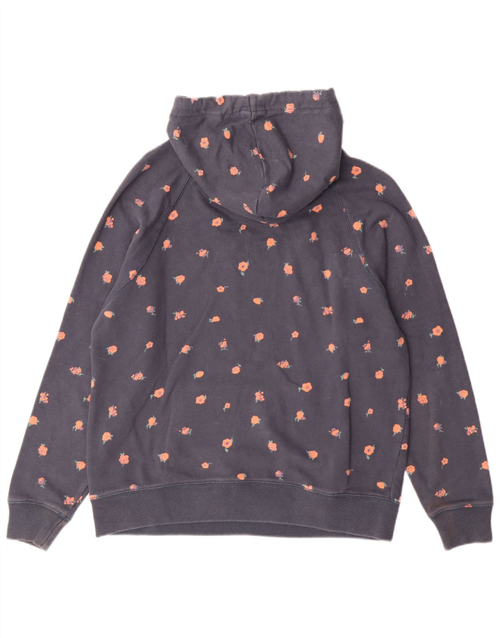 Jack Wills Grafisk hættetrøje til kvinder UK 12 Mellem marineblå bomuld