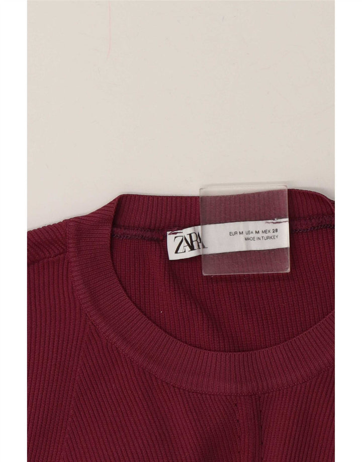 Zara Damevest Top UK 12 Medium Burgundy