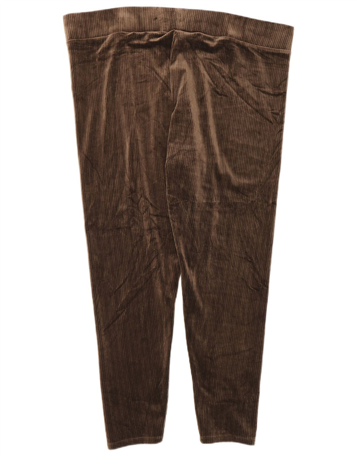 Marks & Spencer Womens Velvet Leggings UK 20 2XL Brun Polyester