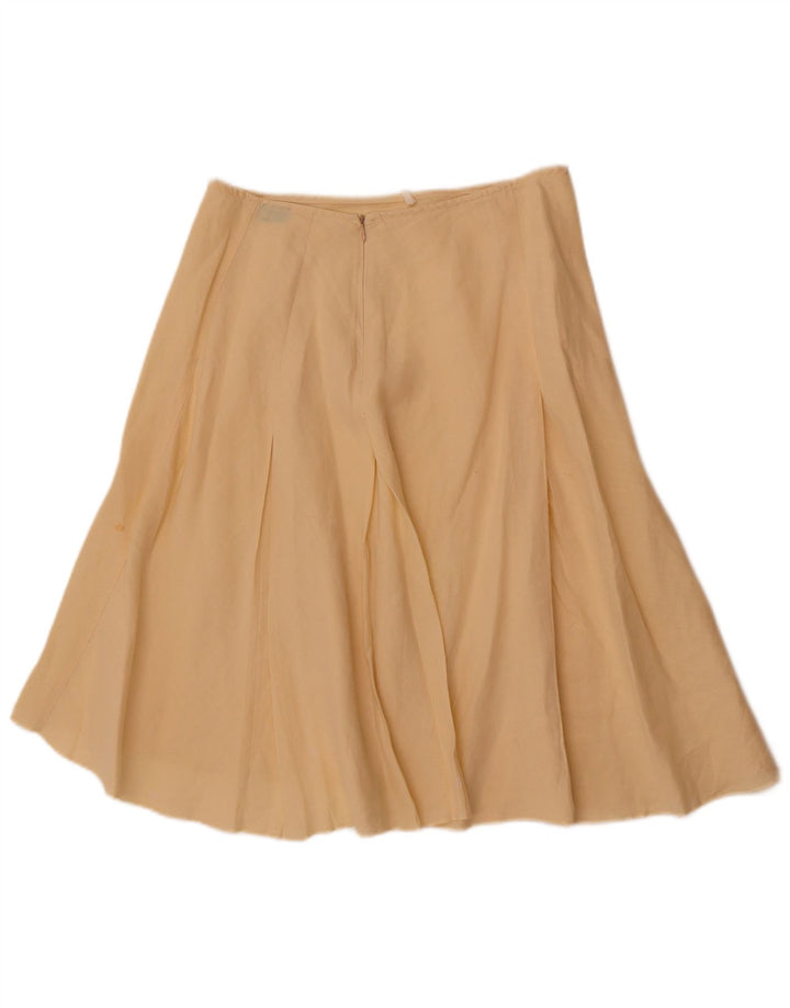 Benetton Dame A-Line nederdel W28 Medium Gul