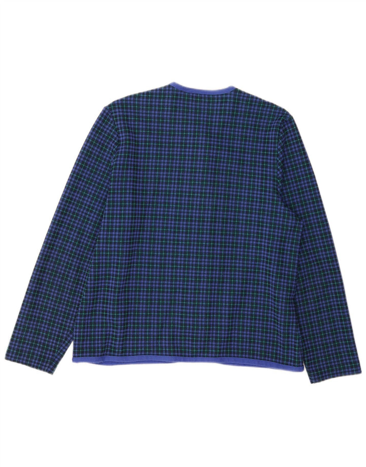 RICHARD STUMP Dame 5-knaps blazerjakke UK 16 Large Blue Check