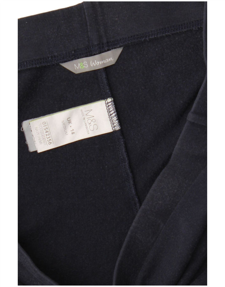 MARKS & SPENCER Træningsdragtsbukser til kvinder UK 14 Stor marineblå bomuld