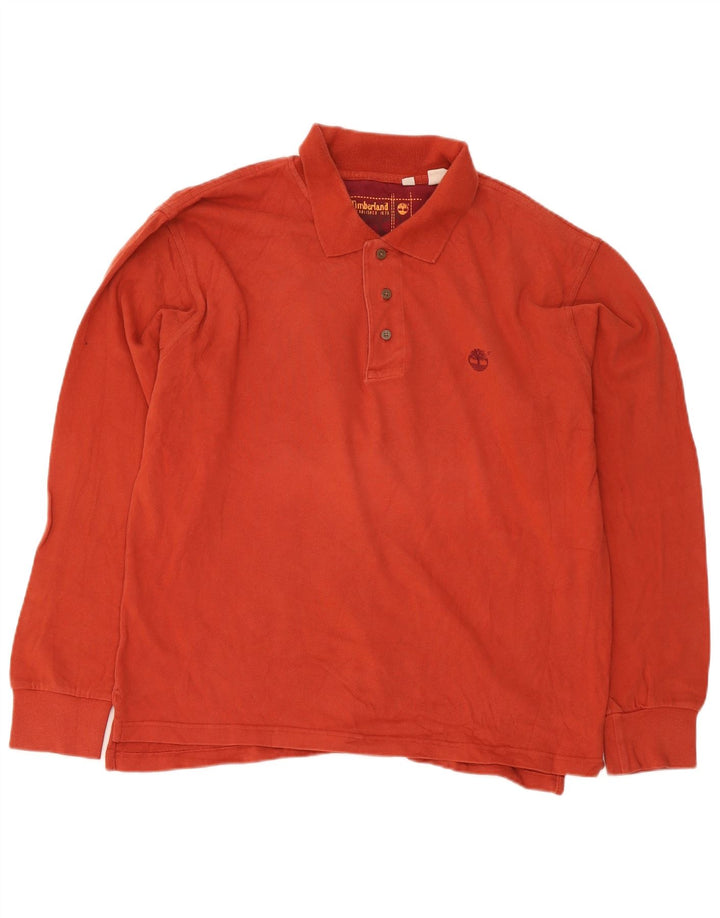 Timberland Langærmet Polo Shirt til mænd Stor orange bomuld