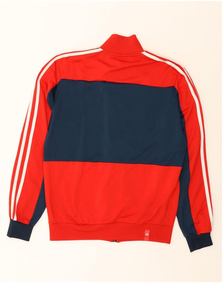 ADIDAS Træningsdragt til mænd, topjakke UK 38/40 Medium Rød Colourblock Polyester