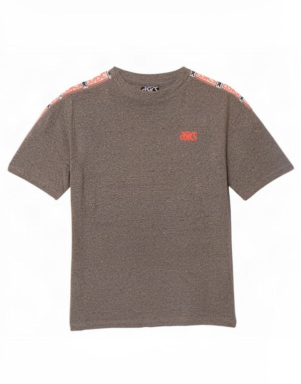 Asics Grafisk T-shirt top til kvinder UK 18 XL Grå Flecked Bomuld