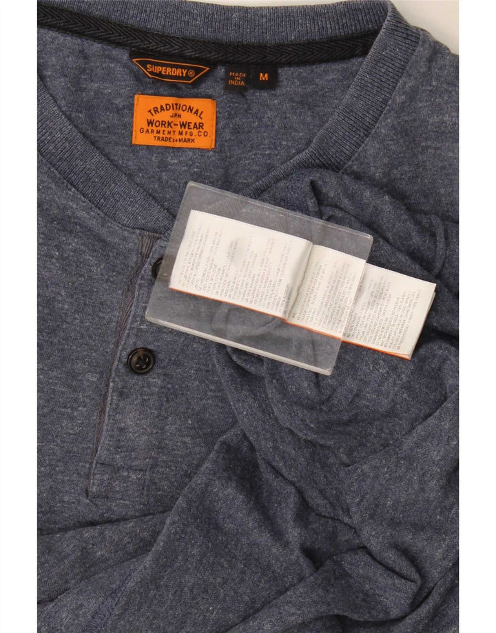Superdry T-shirt top mellemblå bomuld