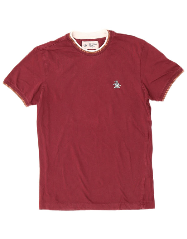 Penguin Herre T-shirt Top Lille rødbrun bomuld
