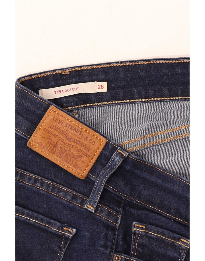 Levi's Dame 715 Bootcut Jeans W26 L29 Marineblå