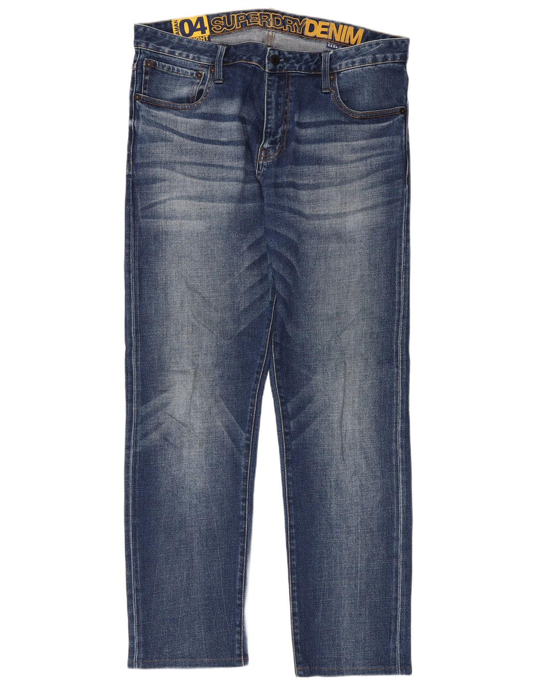 Superdry Straight Jeans til mænd W34 L30 blå bomuld