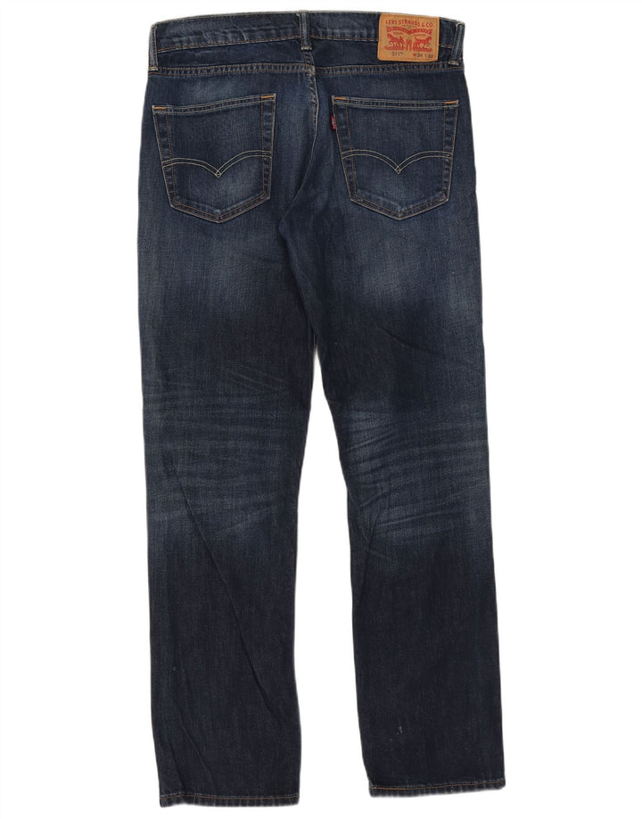 Levi's Dame 511 Slim Jeans W34 L32 Blå Bomuld