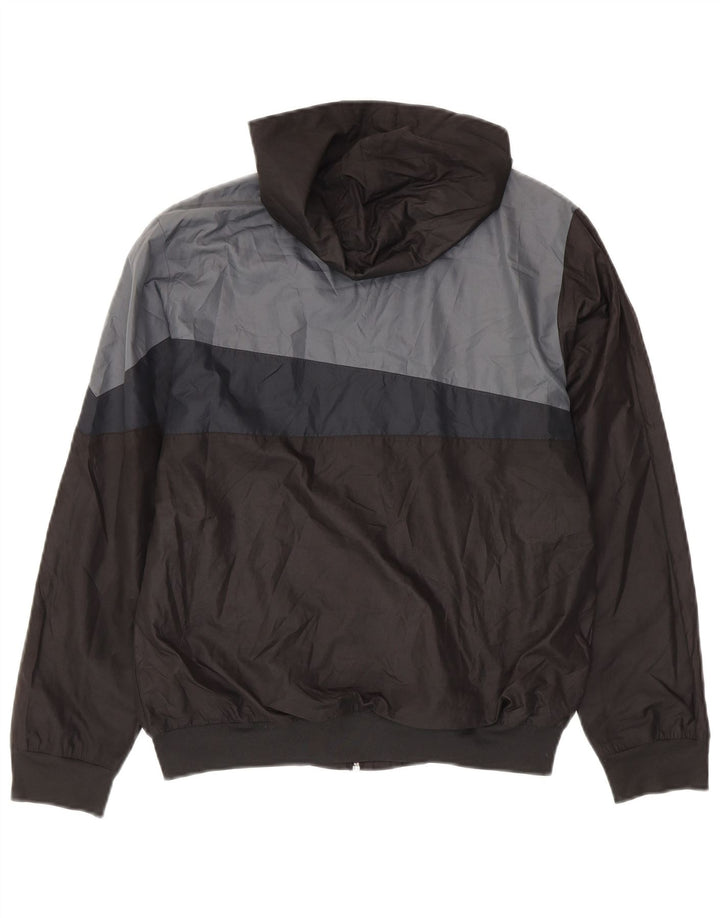 Adidas Drenge Hættejakke Windbreaker 13-14 år Sort Colourblock