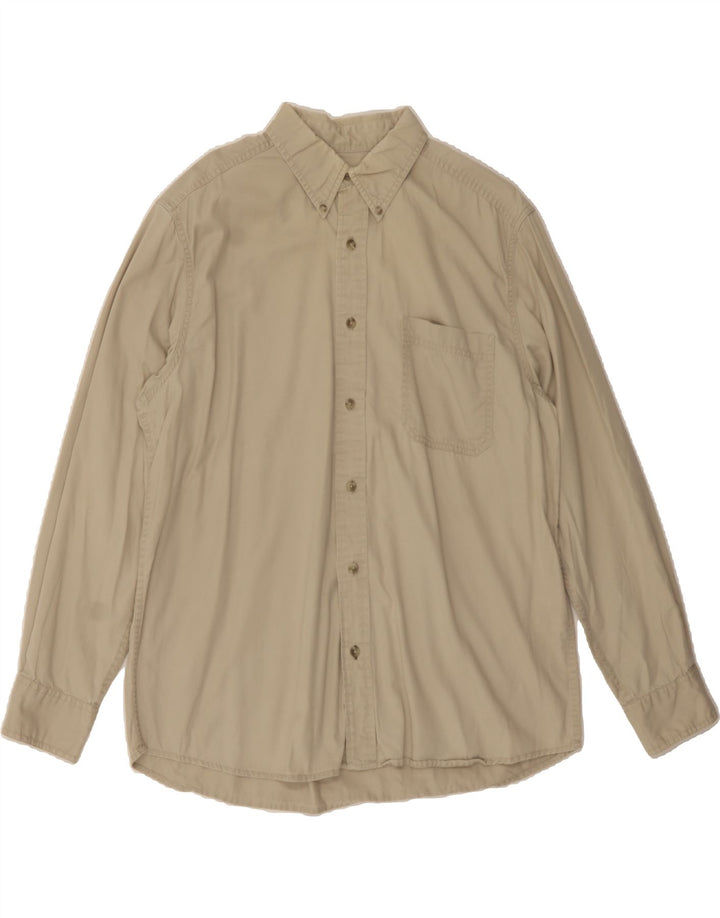 EDDIE BAUER Mens Shirt Large Beige Cotton Vintage Eddie Bauer and Second-Hand Eddie Bauer from Messina Hembry 