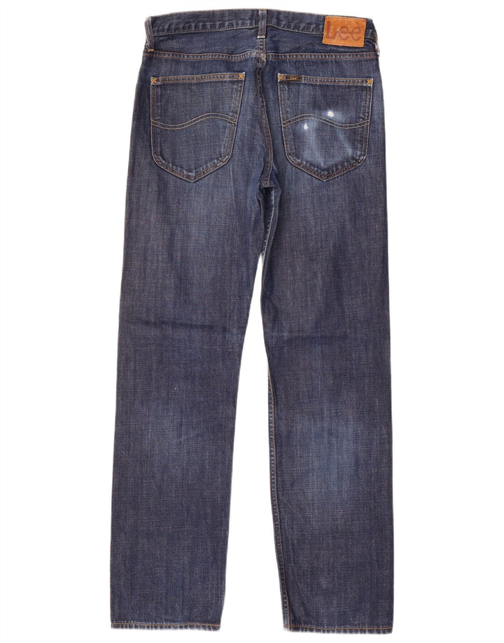 LEE Herre Blake Straight Jeans W32 L32 Blå Bomuld