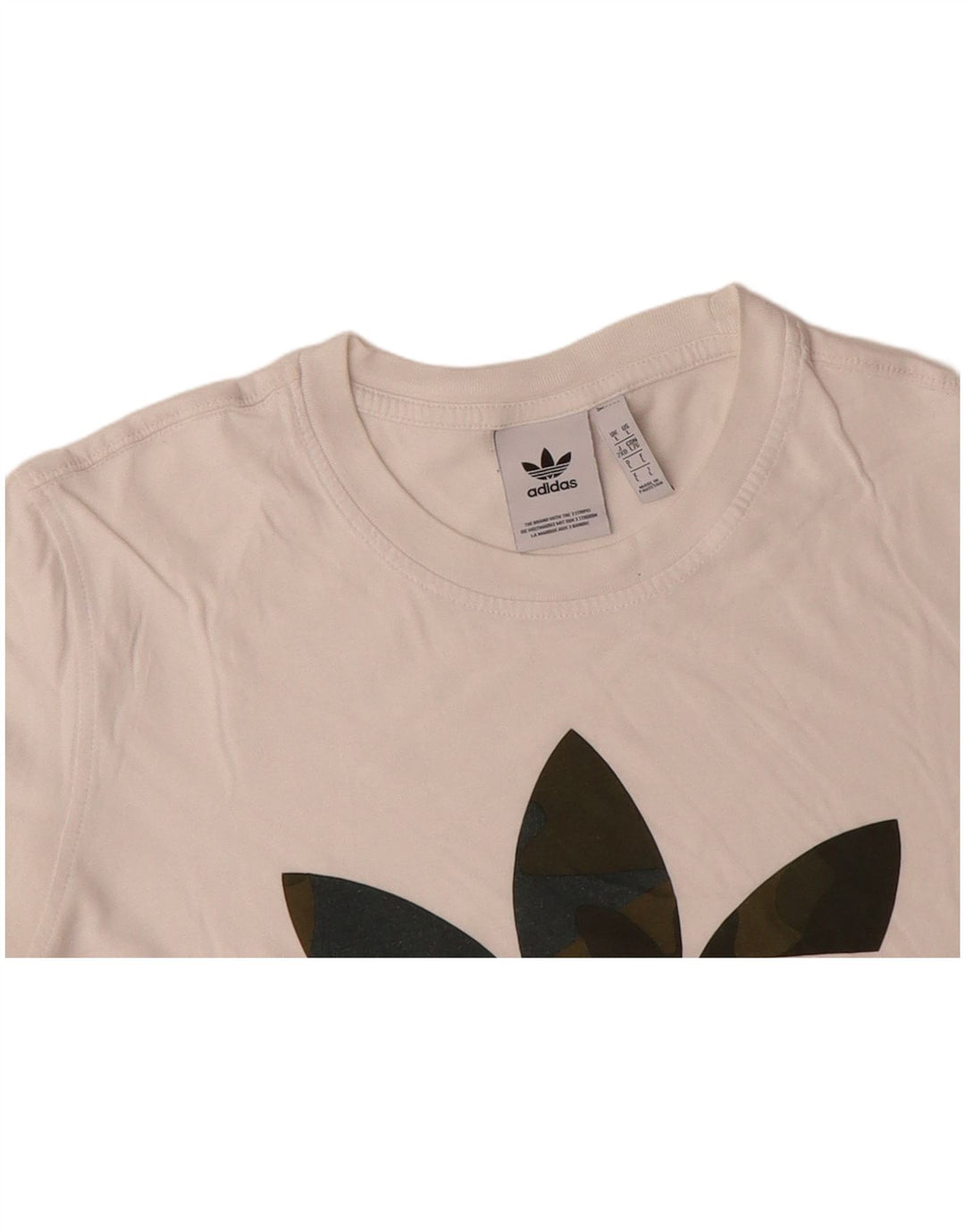 ADIDAS Mens Graphic T-Shirt Top Large White Cotton