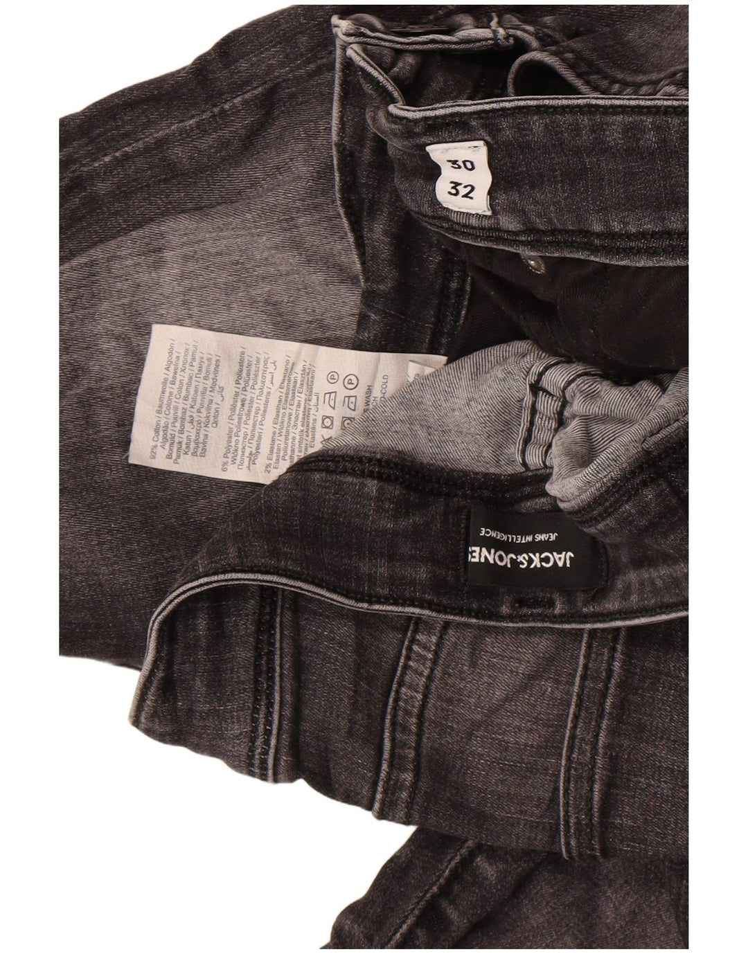 Jack & Jones Herre GLENN Slim Jeans W30 L32 Grå Bomuld
