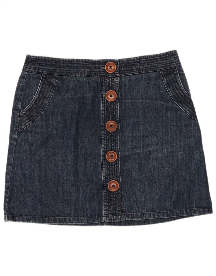 BODEN Dame Denim Nederdel UK 14 Large W32 Navy Blue Bomuld