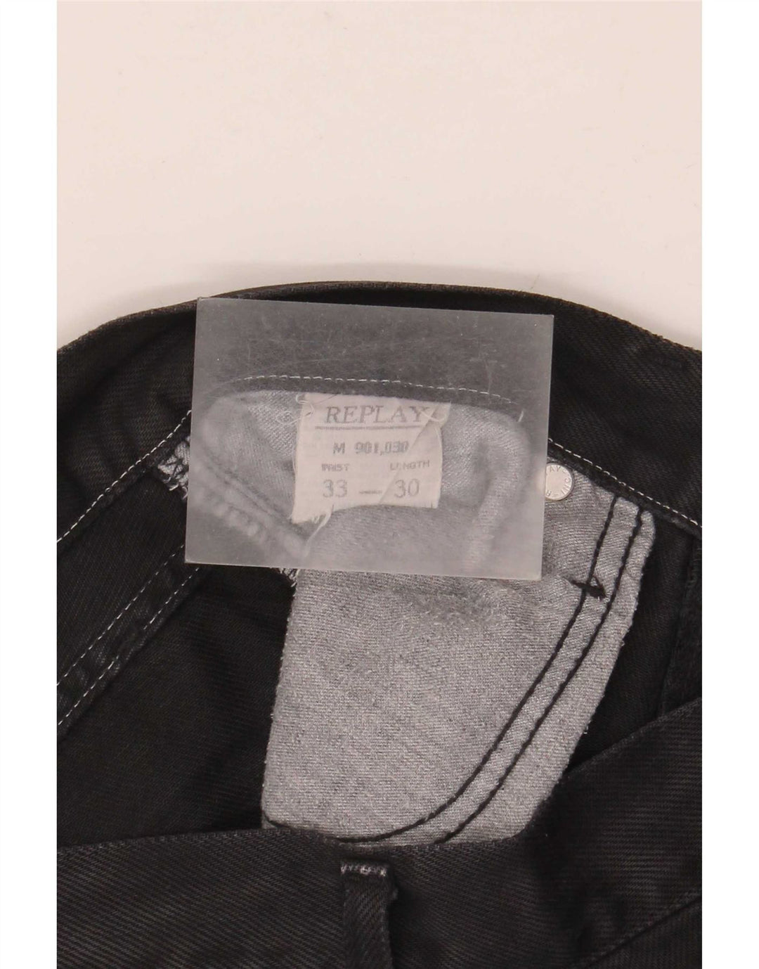 Replay Straight Jeans til mænd W33 L30 Sort