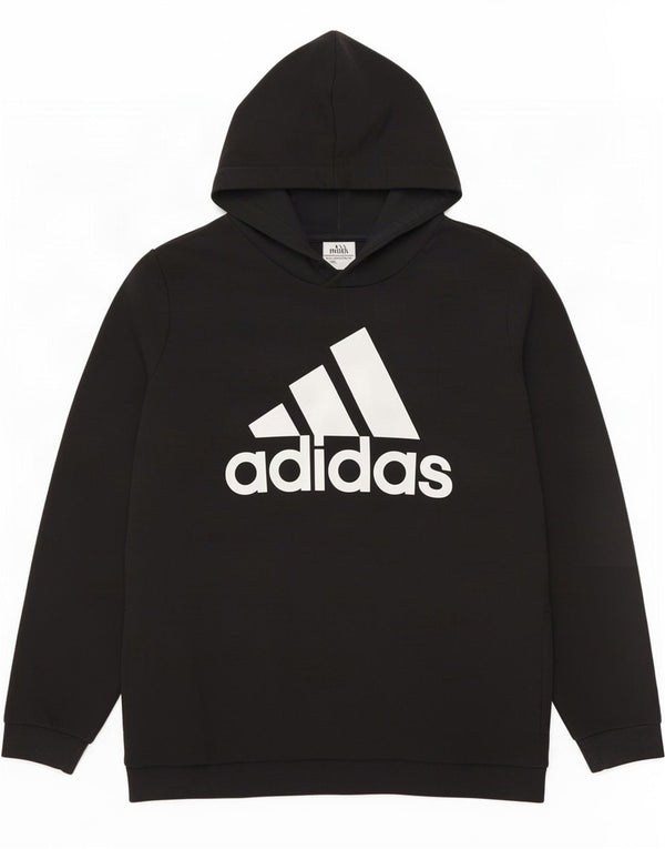 Adidas Graphic Hoodie Jumper UK 28/30 3XL Sort Bomuld