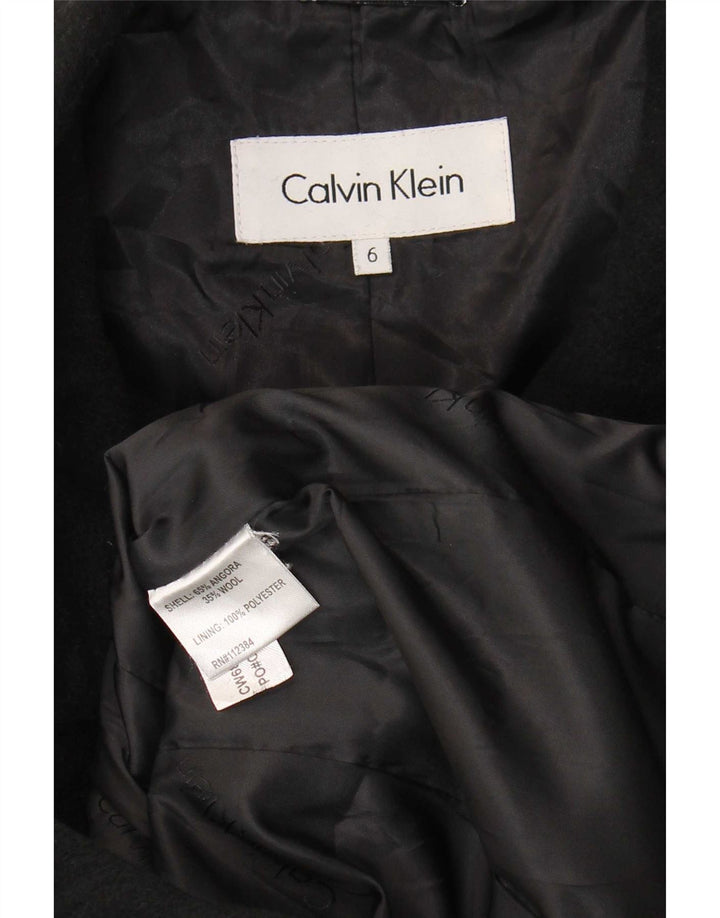Calvin Klein Dame Overfrakke US 6 Medium Black Angora