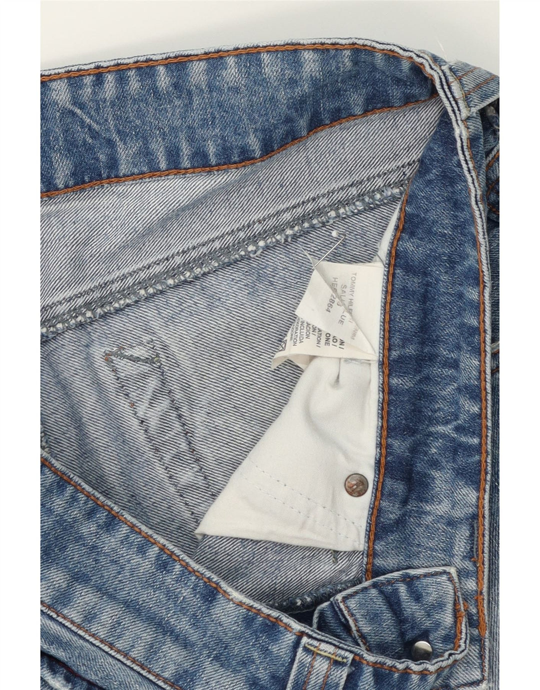 TOMMY HILFIGER Womens Denim Shorts W32 Large Blue Cotton Vintage Tommy Hilfiger and Second-Hand Tommy Hilfiger from Messina Hembry 