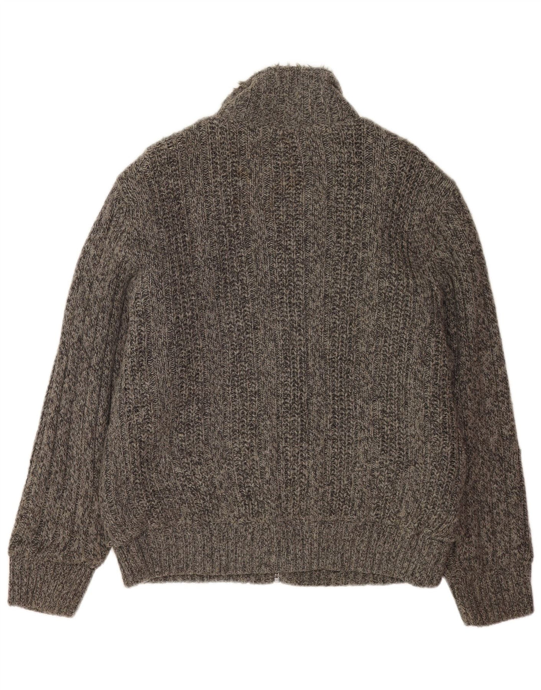 Marks & Spencer Herre Sherpa Cardigan Sweater Large Grey Flecked Acryl