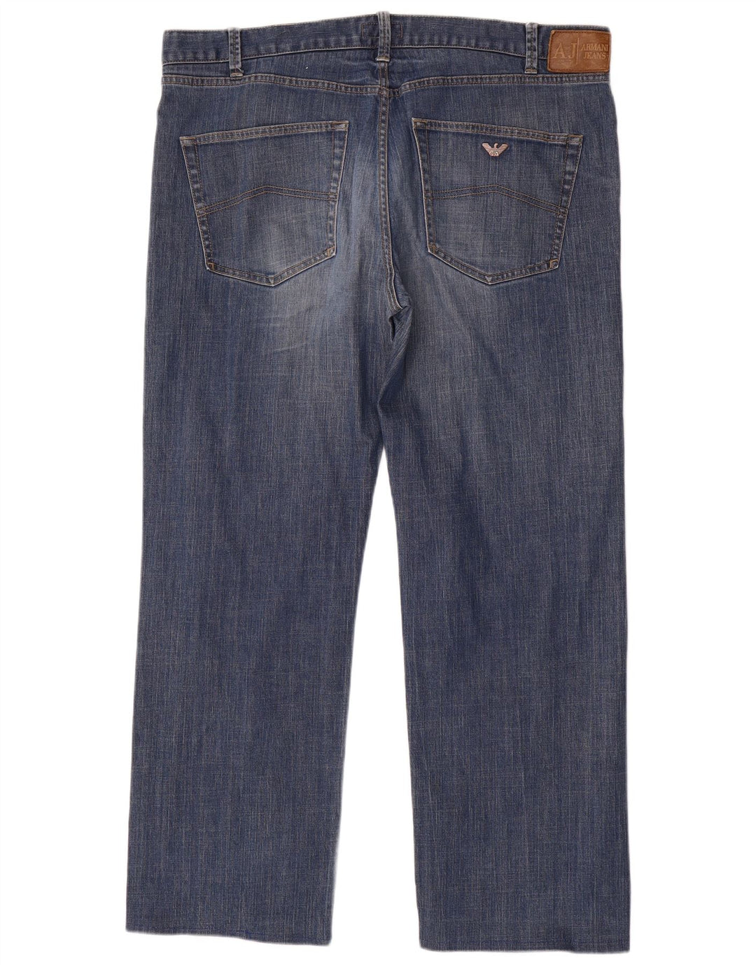 ARMANI Straight jeans til mænd W38 L30 blå bomuld