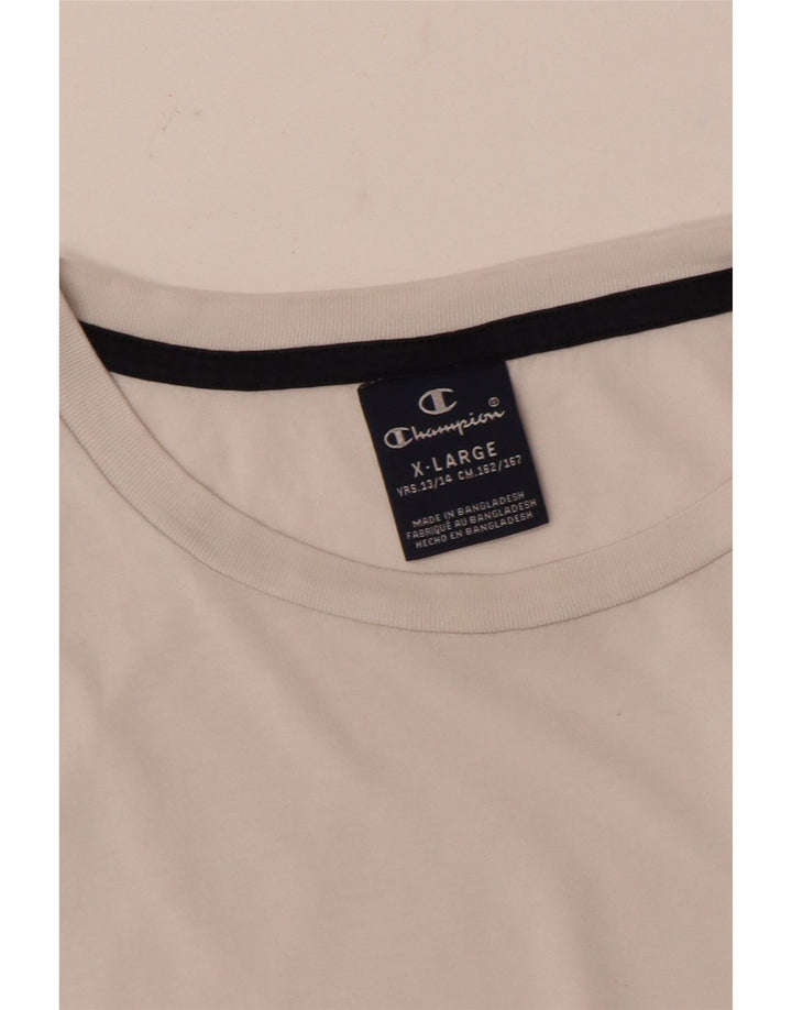 Champion Boys T-Shirt Top 13-14 år XL Hvid