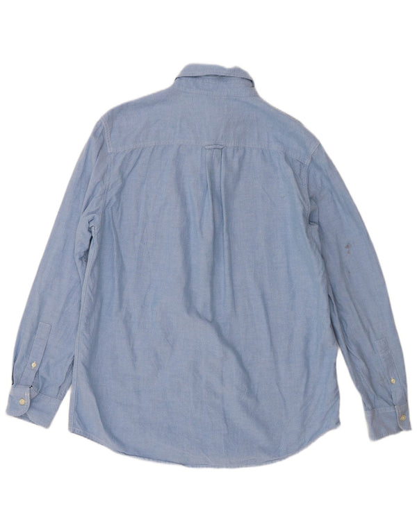 Chaps Mens Shirt Medium Blue Cotton