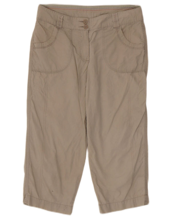 Marks & Spencer Lige Capri-bukser til kvinder UK 10 Small W30 L20 Beige