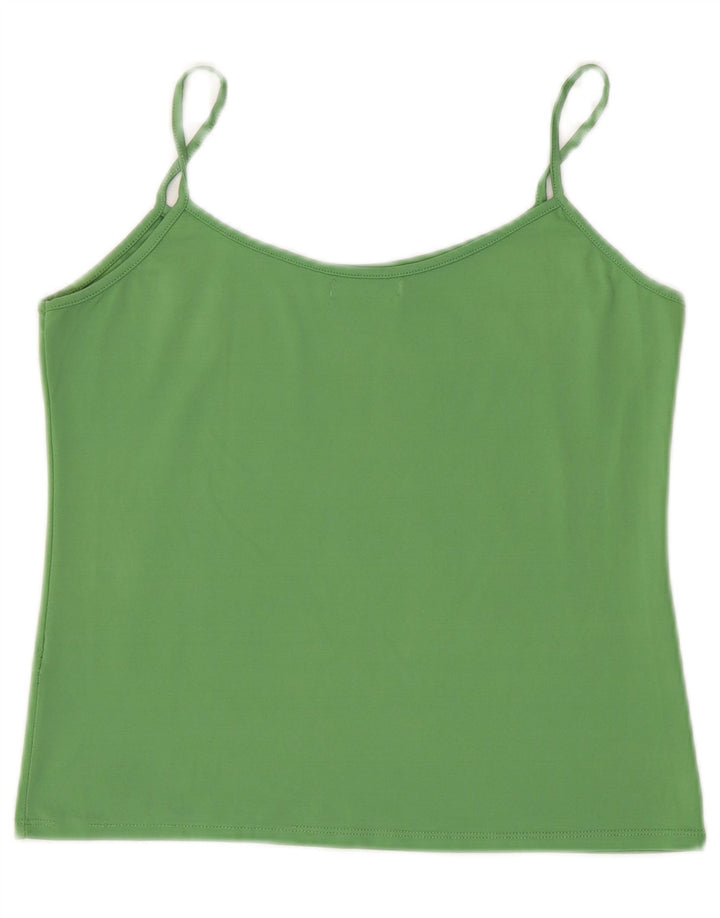 Zara Womens Crop Cami Top UK 14 Large Green