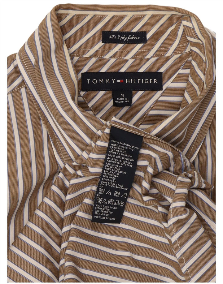 Tommy Hilfiger Herreskjorte Medium Beige Stribet Bomuld