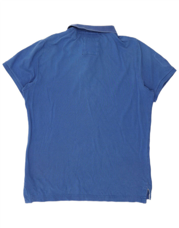Superdry grafisk poloshirt til mænd 2XL blå bomuld