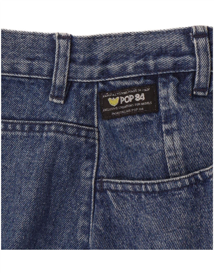POP 84 Dame Denim Nederdel IT 46 Stor W28 Blå Bomuld