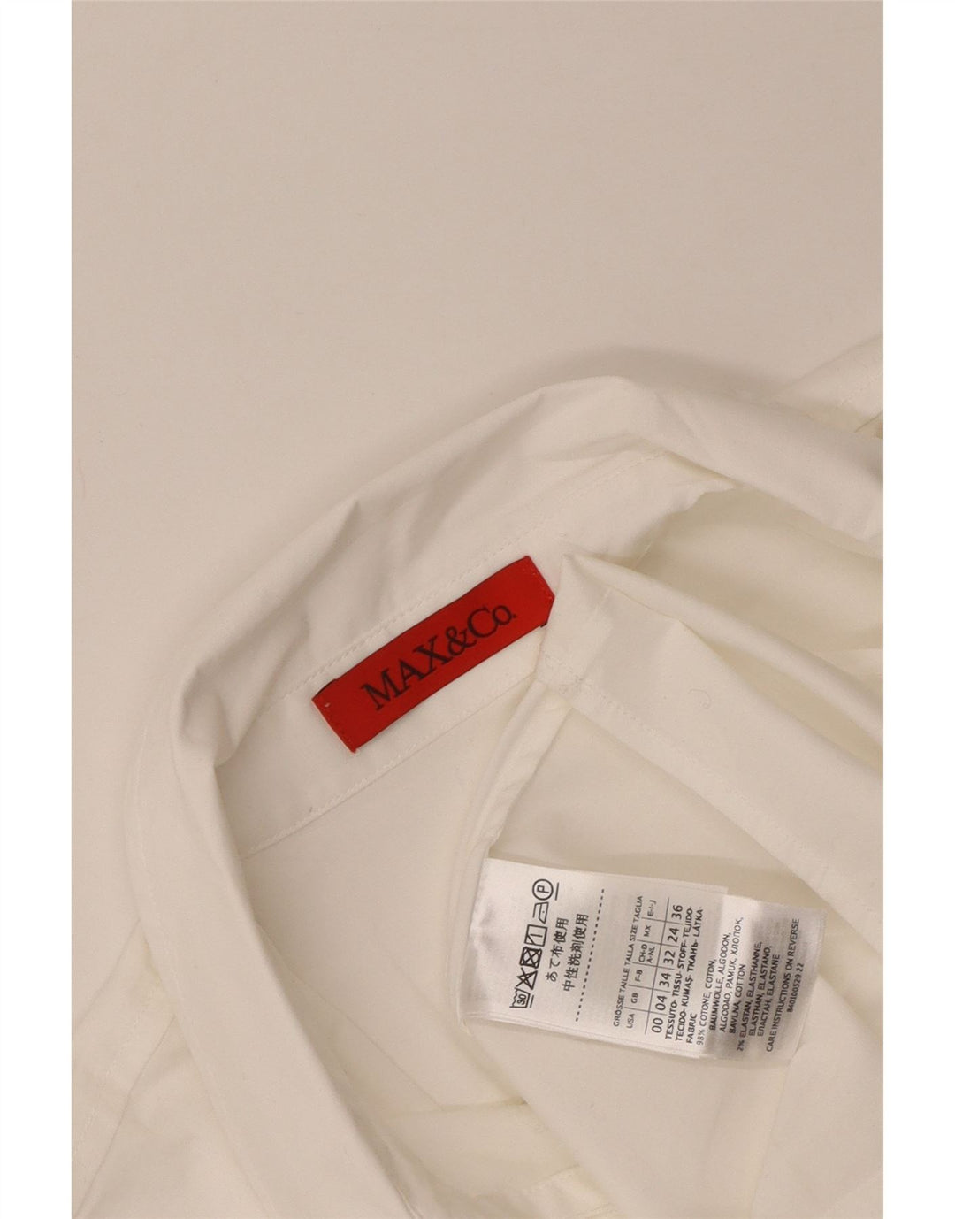 Max & Co. Dameskjorte UK 4 XS Hvid Bomuld