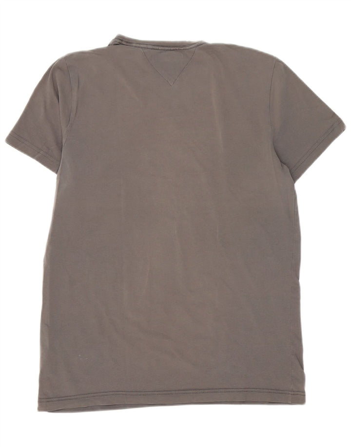 Tommy Hilfiger Herre Slim Fit T-Shirt Top Medium Grå Bomuld