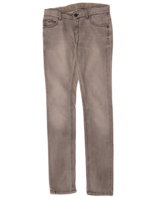 Tommy Hilfiger Piger Slim Jeans 15-16 år W28 L32 Grå Bomuld