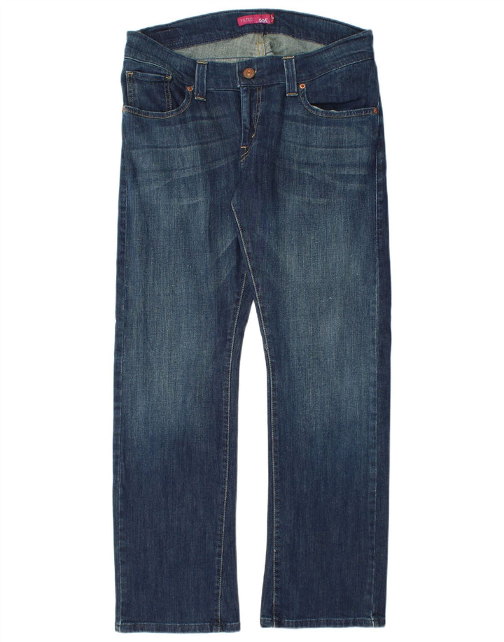 LEVI'S Womens 504 vippede lige jeans US 13 Large W34 L30 Blå Bomuld