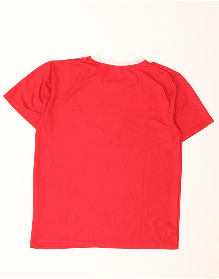 Umbro Dame Grafisk T-Shirt Top UK 16 Stor Rød Polyester