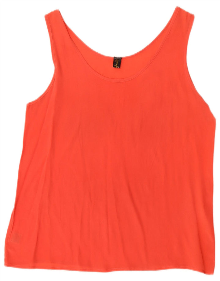 Vintage Dame ærmeløs bluse Top IT 40 Lille Rød