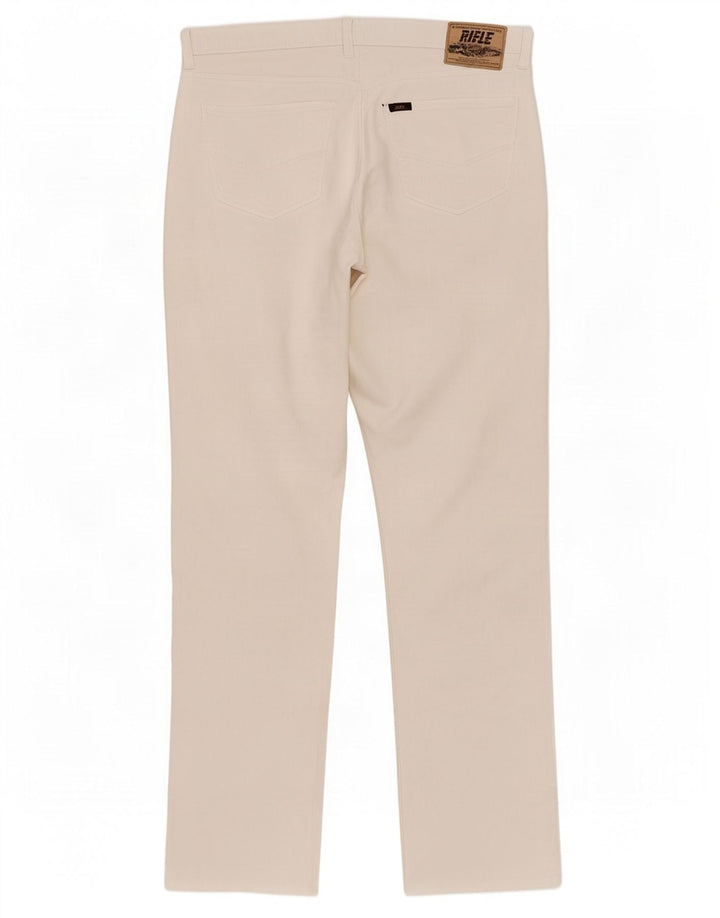 Rifle Herre Straight Jeans W34 L32 Hvid Bomuld