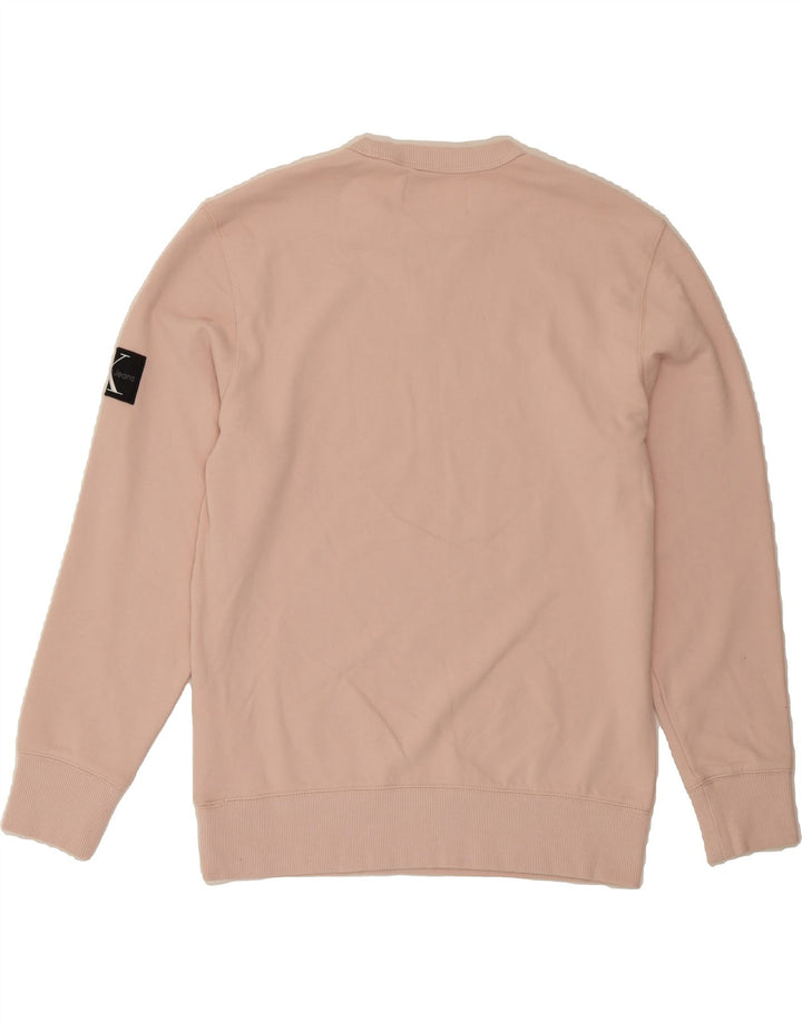 CALVIN KLEIN JEANS Mens Sweatshirt Jumper XL Pink Cotton Vintage Calvin Klein Jeans and Second-Hand Calvin Klein Jeans from Messina Hembry 