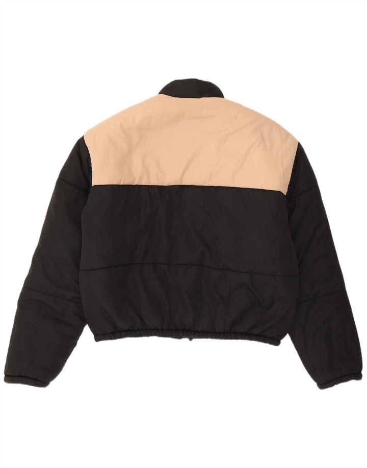 Juicy Couture Dame Crop Polstret Jakke UK 10 Small Black Colourblock