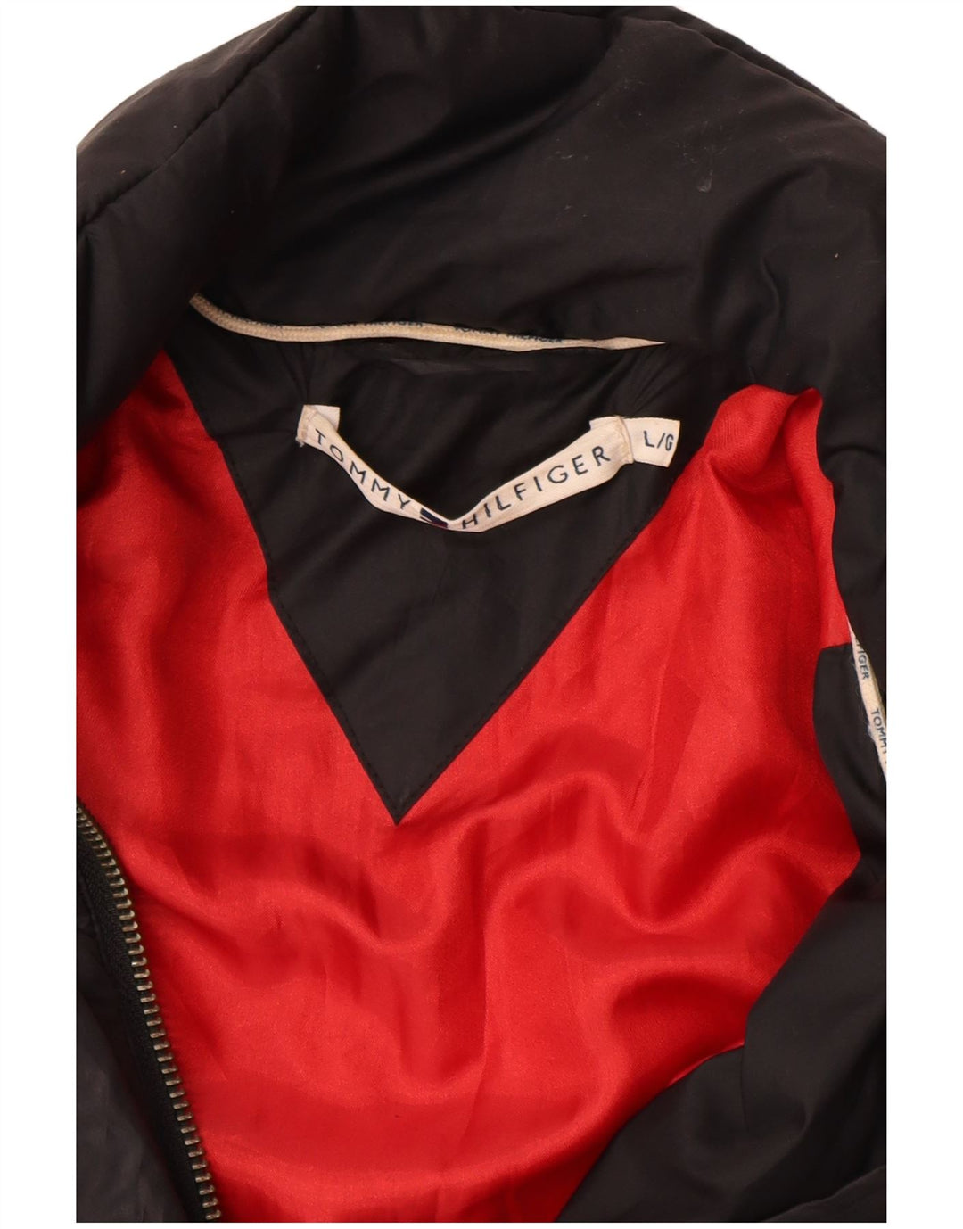 Tommy Hilfiger Dame Polstret Jakke UK 16 Stor Sort Polyester