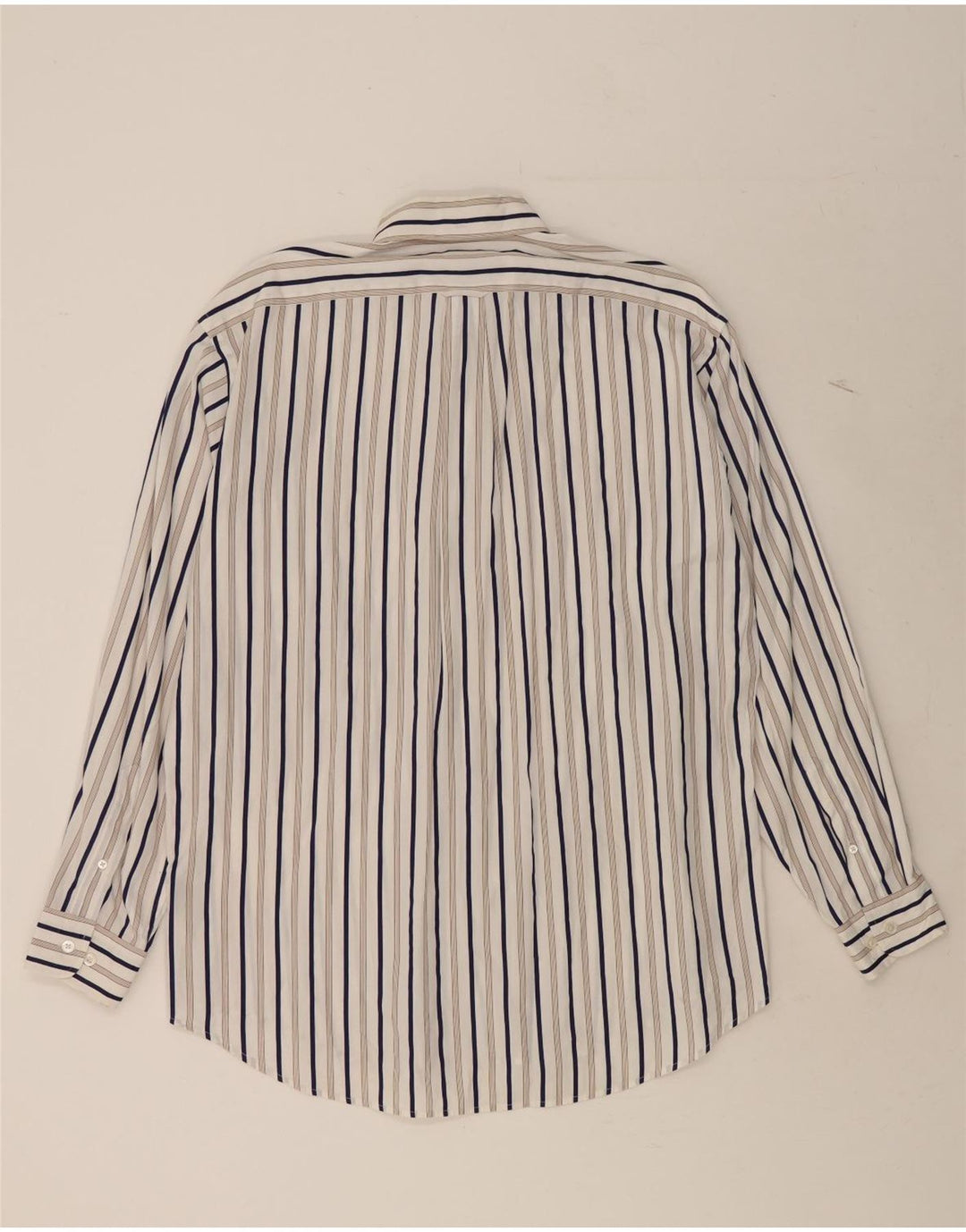 FACONNABLE Mens Shirt Medium White Striped Cotton Vintage Faconnable and Second-Hand Faconnable from Messina Hembry 