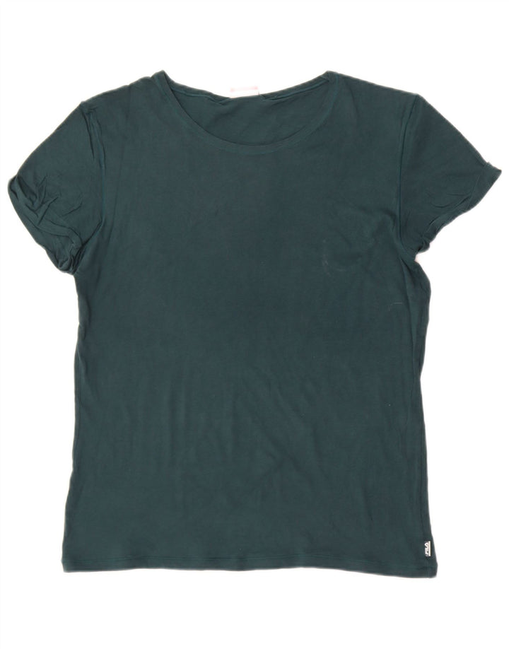 Fila Herre T-Shirt Top Medium Grøn Bomuld