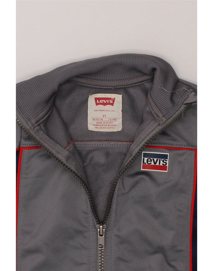 LEVI'S Baby Boys Tracksuit Top Jacket 18-24 Months Grey Colourblock Vintage Levi's and Second-Hand Levi's from Messina Hembry 